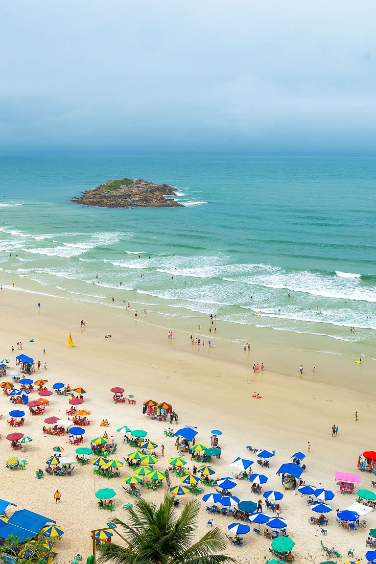 Apto frente ao mar, Pitangueiras Guarujá/SP